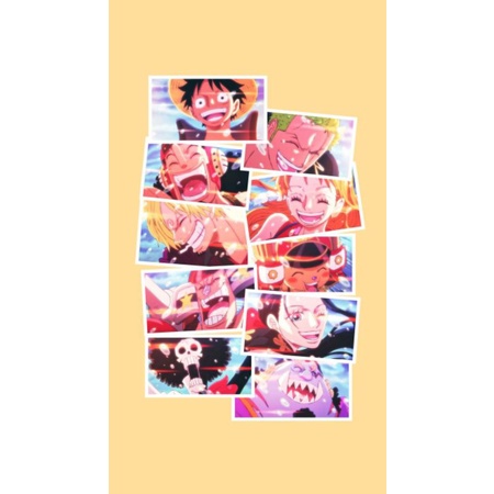 

One piece stiker One piece all kru wallpaper stiker Luffy zoro sanji nami usop chooper robin franky brook jinbe stiker