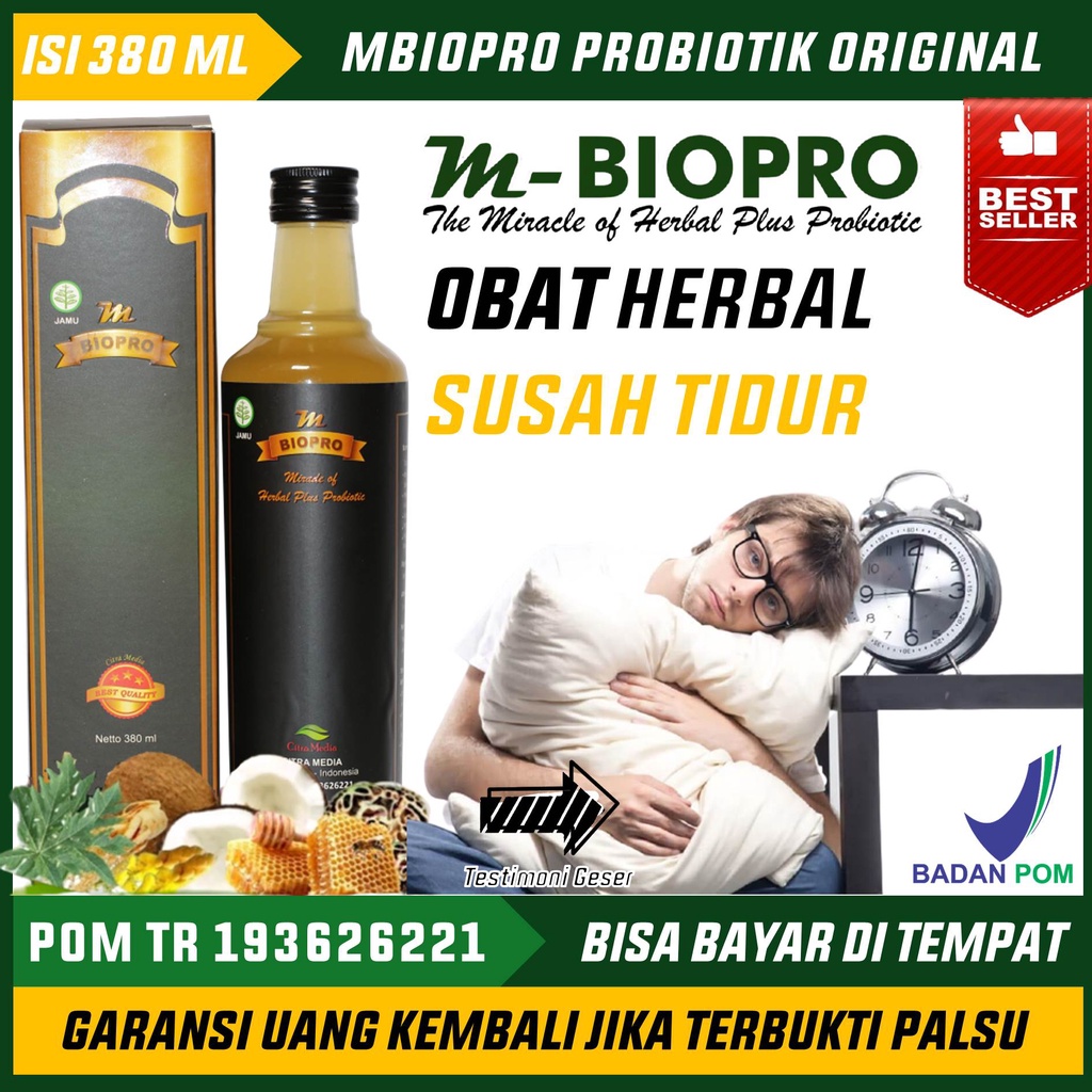 MBIOPRO Obat Insomnia Akut Kronis - Obat Sulit Tidur - Obat Tidur Gelisah - Obat Sering Terbangun