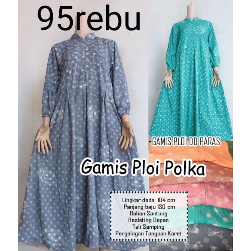 Daster homedress longdress polos lengan panjang
