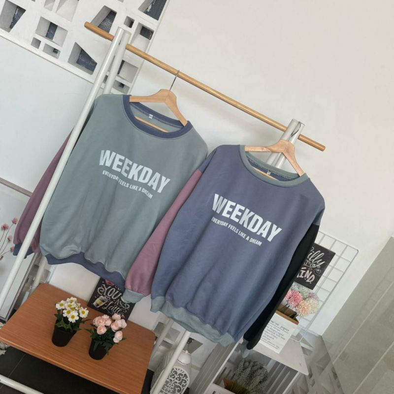 Sweater Wanita tiga warna model kekinian Bahan nyaman dan lembut ukuran onesize