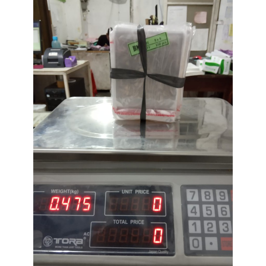 

Plastik OPP 9x9 cm Seal/Lem isi 1000 pcs
