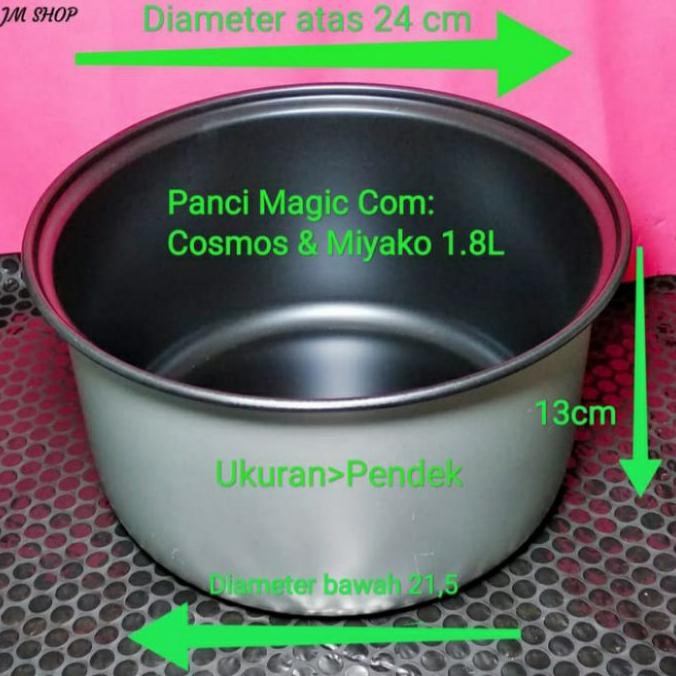 Panci Magic Com Miyako,Cosmos 1,8Liter,Dalaman Magic Com Cosmos