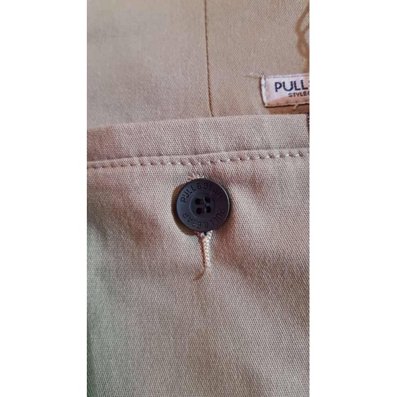 PULL AND BEAR TERBARU Celana Chino Panjang pria Slimfit Kerja Harian Santai Casual Formal Hitam Abu Cream