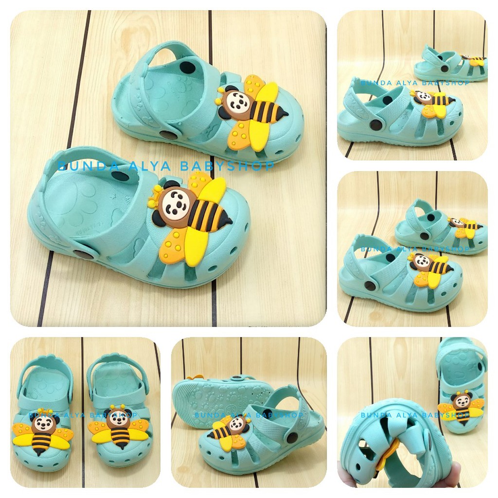 Sandal Anak Laki Karet Usia 2 3 4 Tahun TOSKA BEE - Sendal Anak Cowok Cewek Karet Anti Licin Size 24 - 29