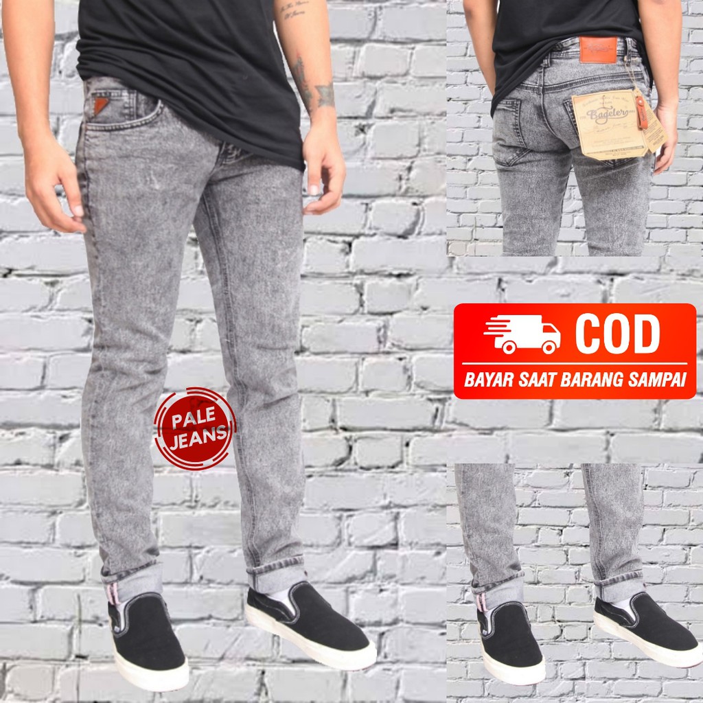 PALEJEANS - CELANA PANJANG DENIM SELVEDGE SANDWASH PRIA / JEANS PANJANG PRIA OVERWASHED ORIGINAL.