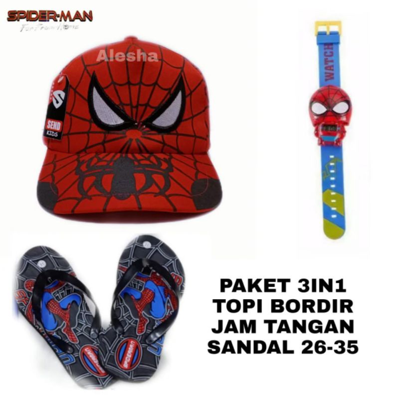 topi anak karakter 3in1 topi jam sendal