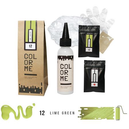 COLOR ME LIME GREEN hair color cream cat pewarna rambut