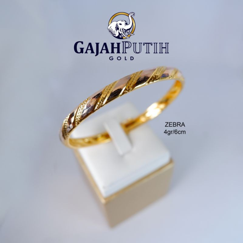 4gr Gelang Model Bangkok Zebra Emas Asli KodeO24060