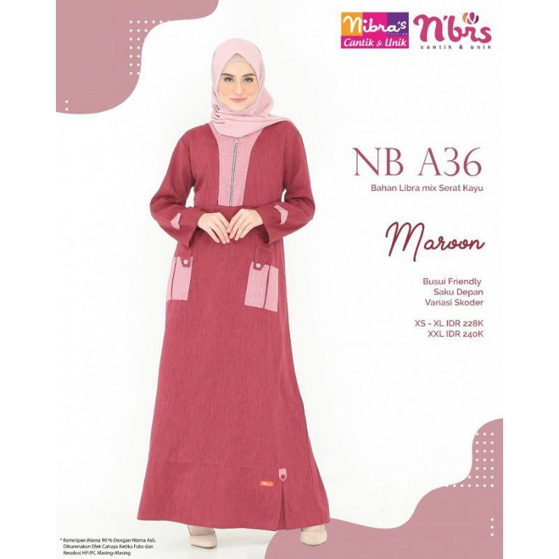 Gamis Nibras NB A36 Maroon