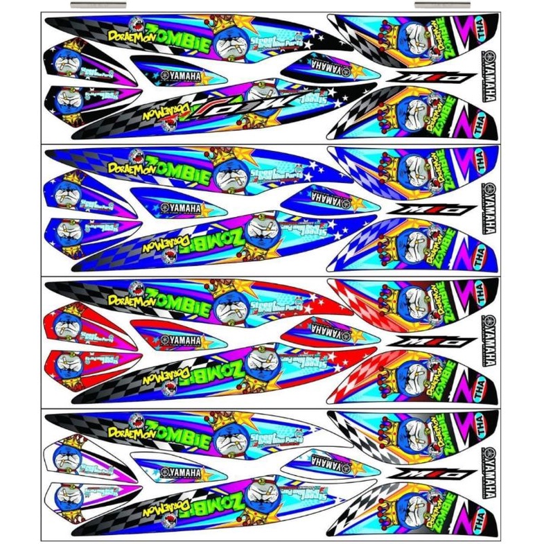 Striping Mio J Variasi Yamaha Stiker Lis Motor List Body Sticker Skotlet Scotlite Skotlet