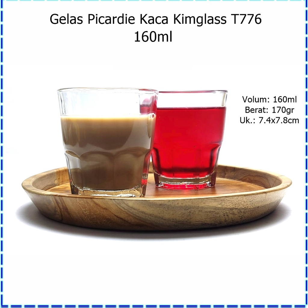 [6pcs] UTL030M Gelas Cuppucino/Shot Gelas Picardie IMG Glass T776 150ml