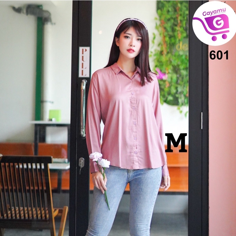 KEMEJA WANITA LENGAN PANJANG SIZE M&L (601)-2