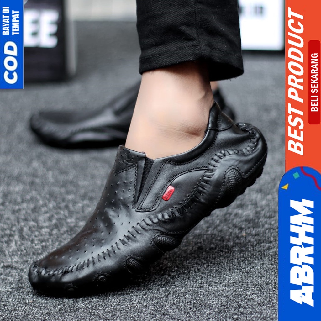 Sepatu Formal Pantofel Kulit Asli Kerja Pria ABRHM BESTRO