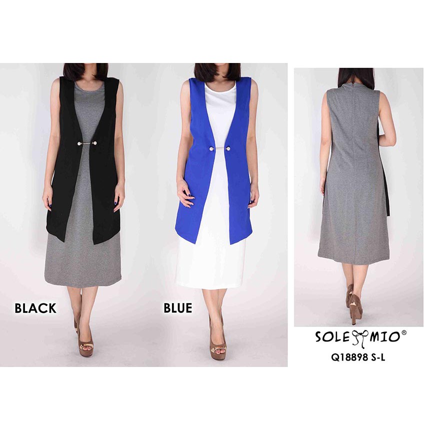 READY... DRESS KOMBI OUTER MENYATU SOLEMIO Q18898