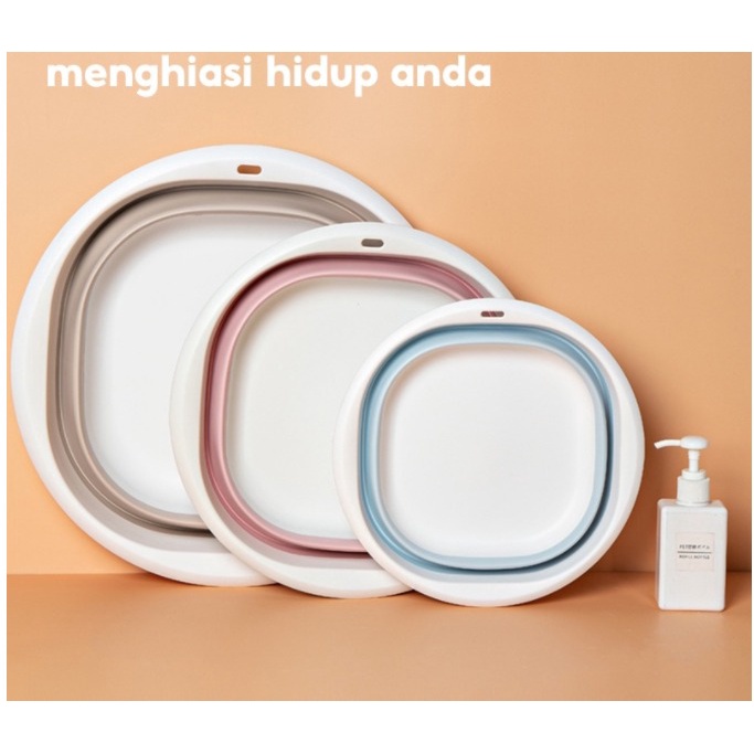 Baskom Plastik Lipat / Portable Silikon Baskom / Baskom Lipat Portabel