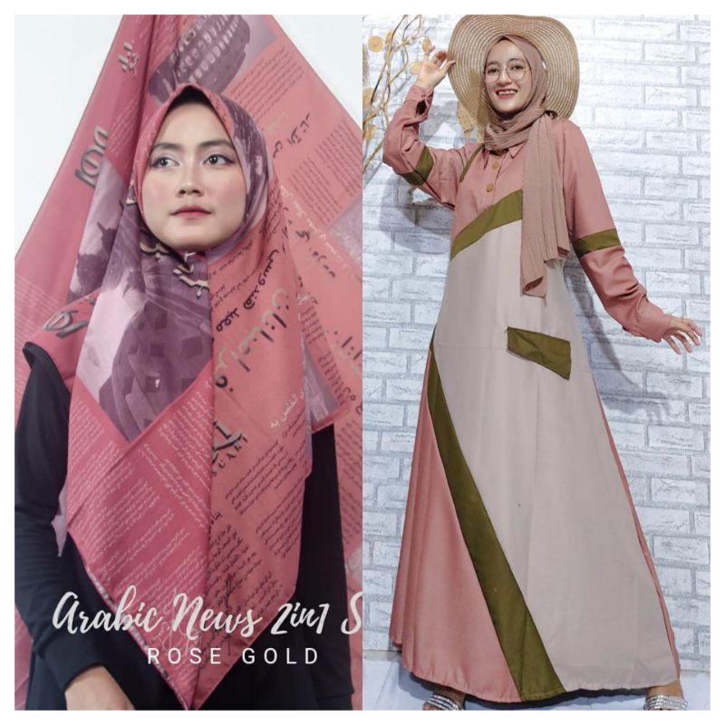 JILBAB KORAN ARAB ORIGINAL LI SCARF GAMIS TERBARU BAHAN ADEM