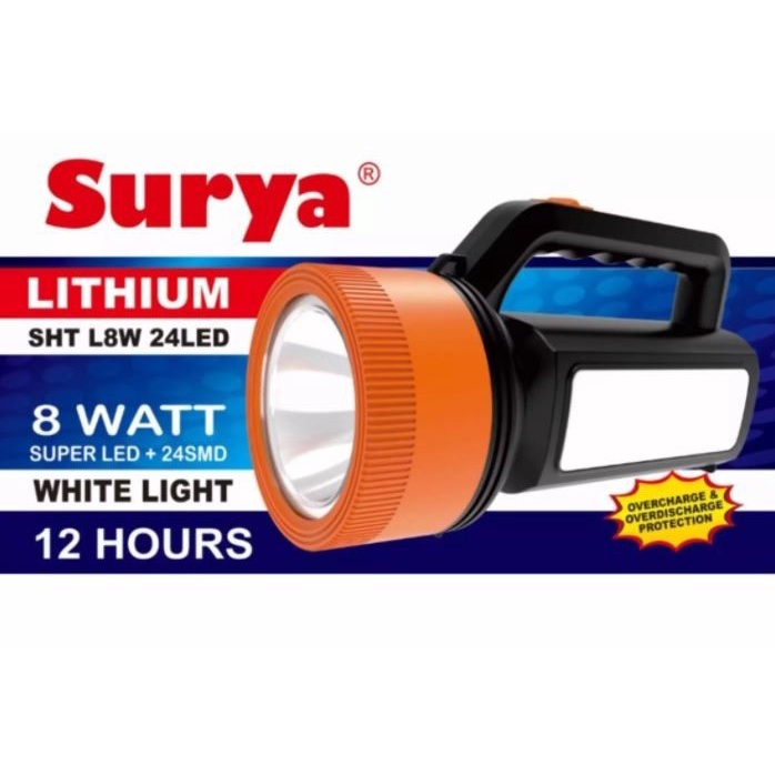 Senter Tangan  Emergency Surya SHT L 8 W 8 Watt SHT L8W 24 LED