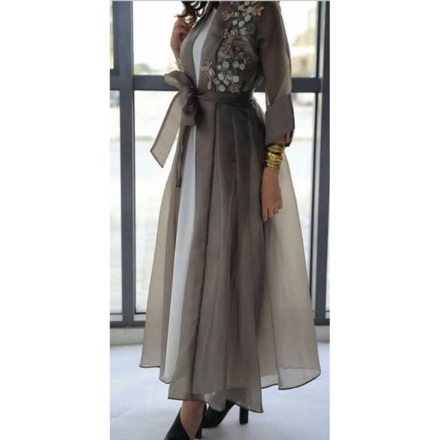 Outer organza bordir bunga