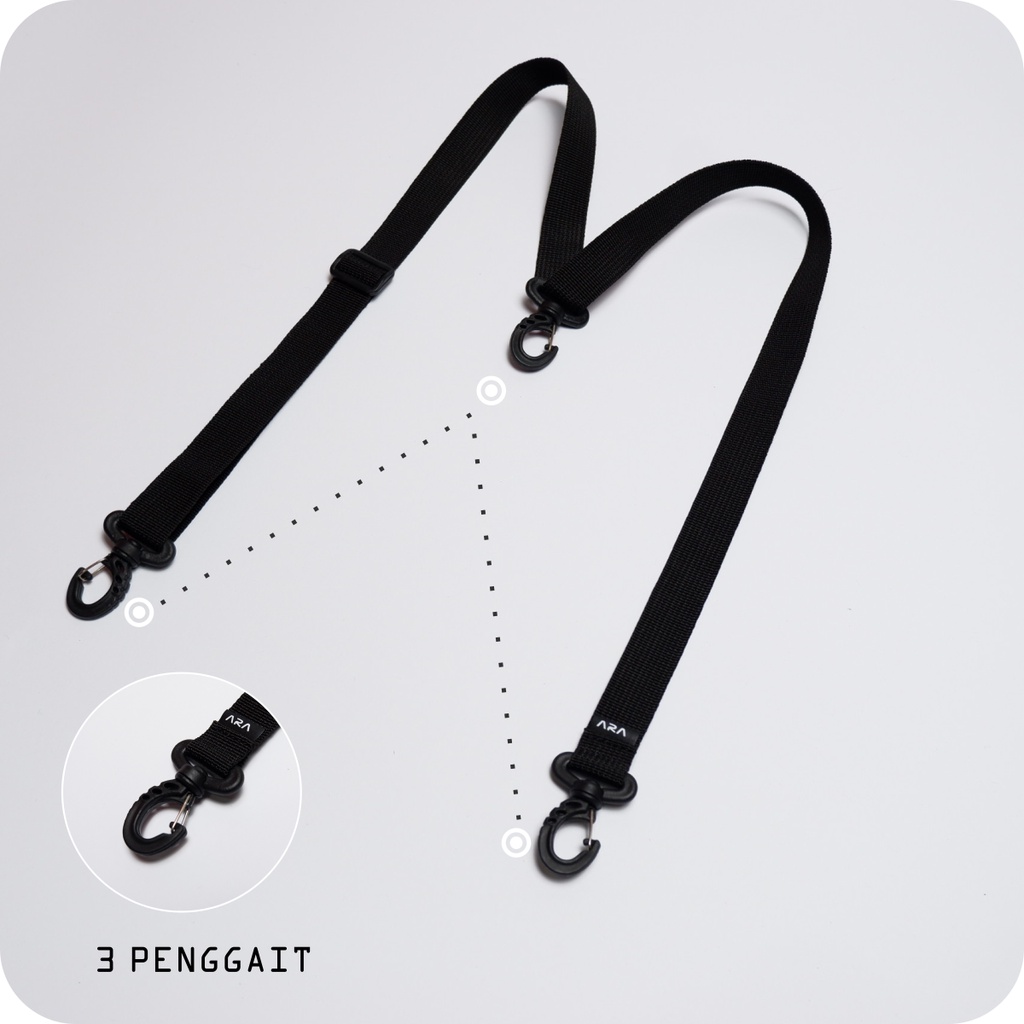 Tali Tas Bagpack Tas Selempang 3 In 1 Multifungsi Ara Upcycle Seri  31111A