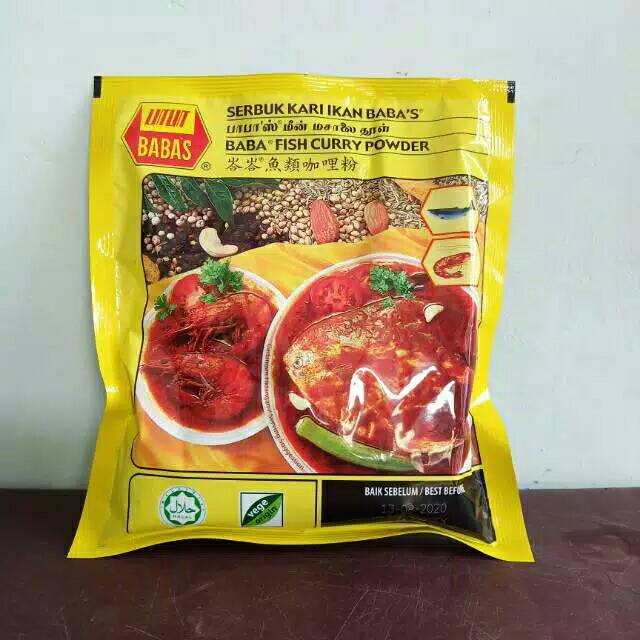 

BABAS FISH CURRY POWDER 250GR BABA BUMBU KARI IKAN