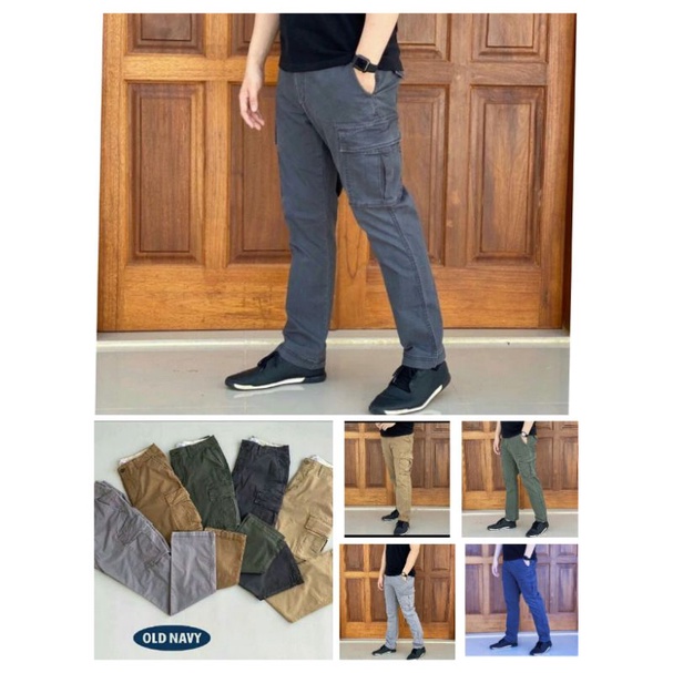 Celana Cargo Pants Old Navy Untuk Pria Straight Lived In Built In Flex Cargo Original Branded