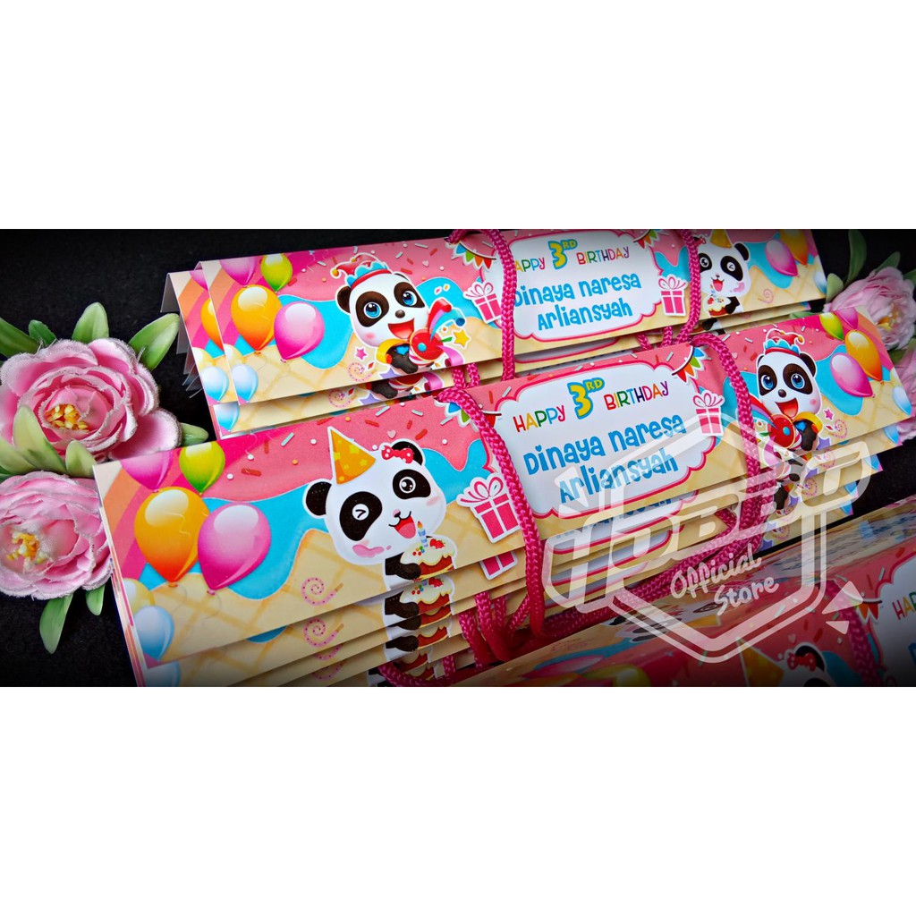 Edisi tanpa foto  - Tas Plastik Ultah - Label Plastik Snack Ulang Tahun - Tas Jajan Ultah Murah-2