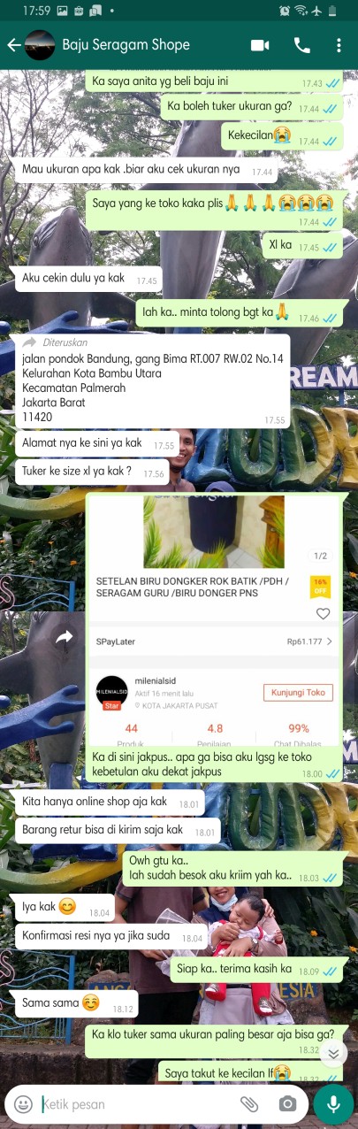 Setelan Biru Dongker Rok Batik /pdh /seragam Guru /biru Donger Pns