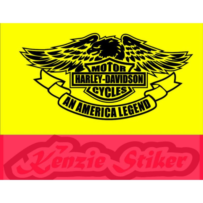 Stiker Kaca Mobil Belakang Harley Davidson