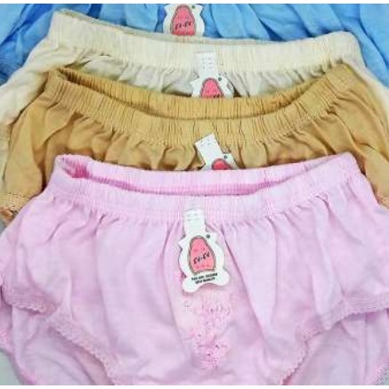 Cu-Cu Celana Dalam Wanita - motif bordir polos / CD cu-cu isi 3 pcs / underwear wanita