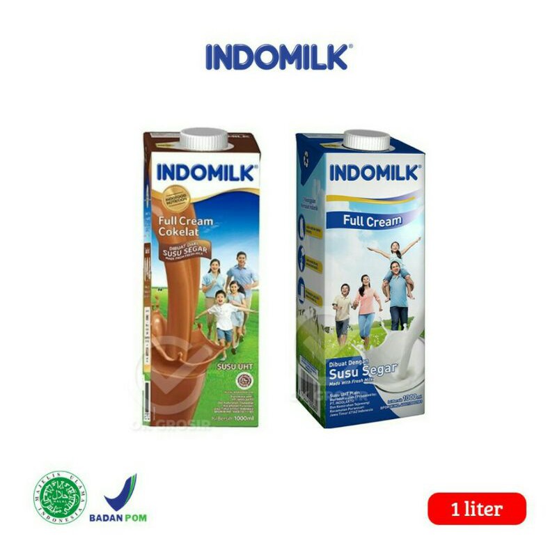 

susu full cream indomilk 1litter