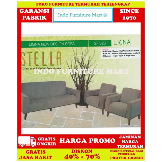 Sofa Minimalis Ruang Tamu Kursi 311 Ligna Stella Sf 623