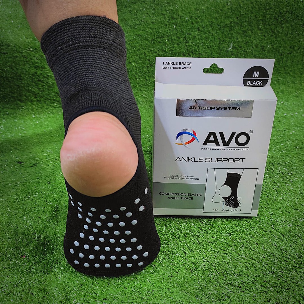 Deker Pelindung Engkel Kaki Ankle Brace Support Untuk Kaki Cidera Olahraga Volly Futsal Sepakbola Antislip Original AVO