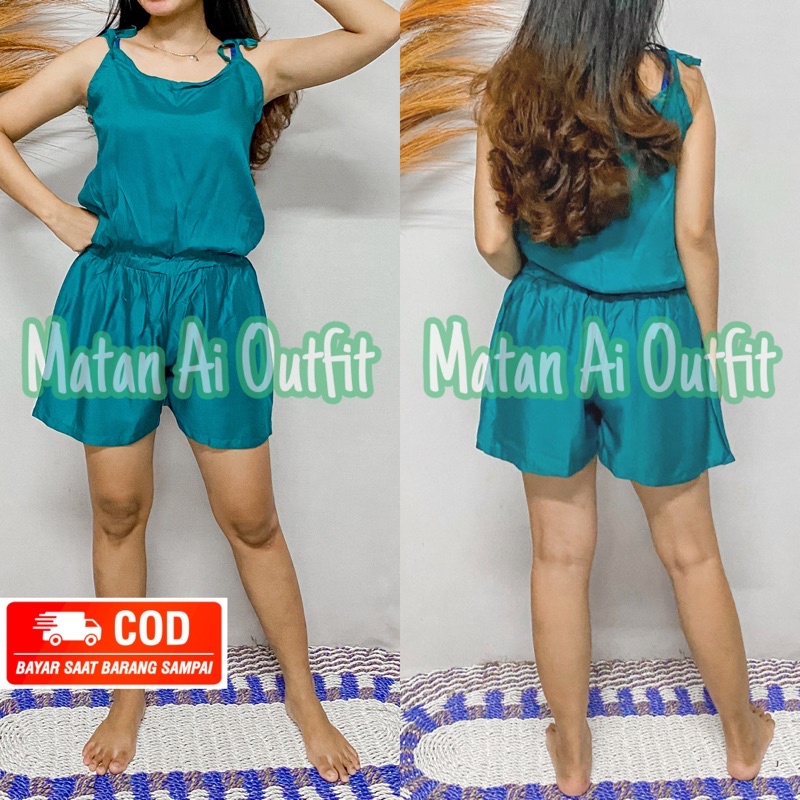 JUMPSUIT JAMSUIT JUMSUIT WANITA KEKINIAN OUTFIT PANTAI DELILAH PENDEK