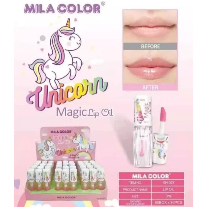 LIP OIL MILA COLOR UNICORN PELEMBAB BIBIR