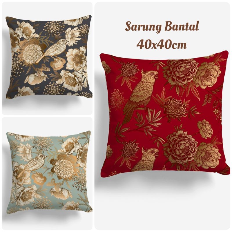 SARUNG Bantal Sofa FLORAL BUNGA Elegant SERIES 40X40 cm Elegance