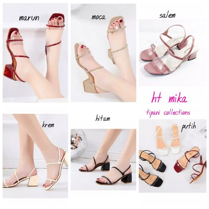 Heels Zara W5641 Sepatu Wanita Sepatu Impor Sepatu Cewek Sepatu B AK152 Hak Tahu Mika Gisna Hitam