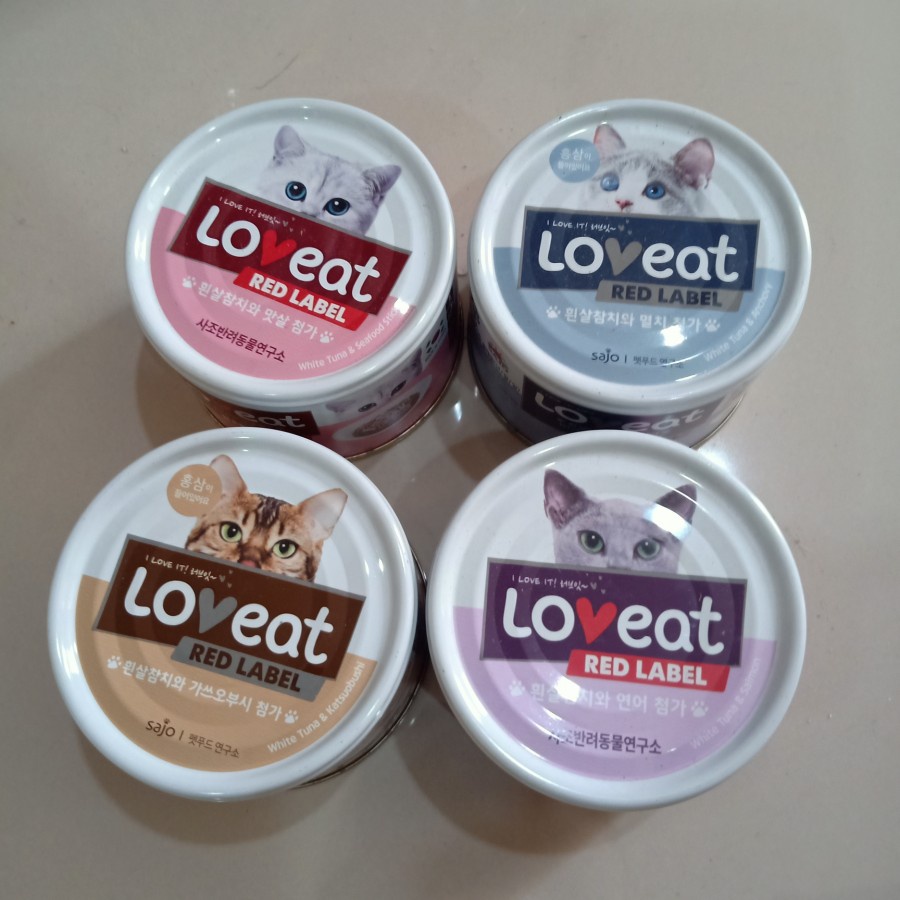 Sajo Loveat Cat 160gr wet food makanan kaleng kucing korea
