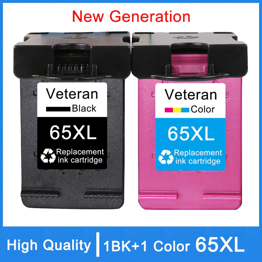 Veteran 65xl Cartridge Replacement For Hp 65 Xl Ink Cartridge Hp65 For Hp Envy 5010 5020 5030 5032 Shopee Indonesia