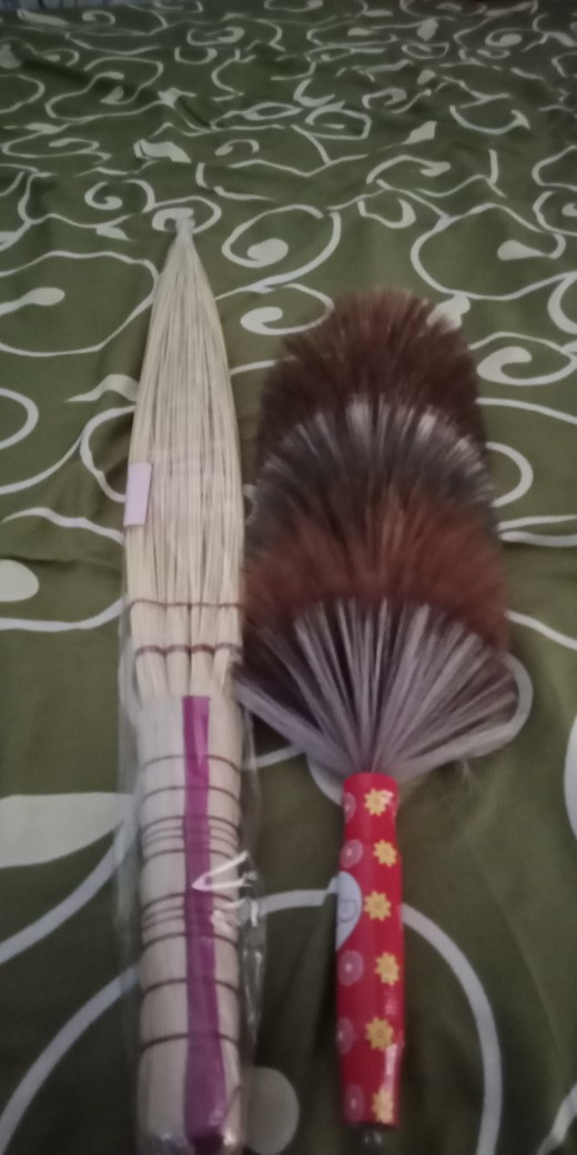 (promo Puncak 7.7) Sapu Lidi Penebah Semi Premium Gratis Kemoceng Browny