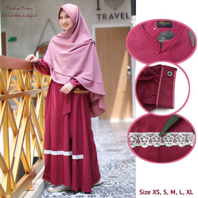 Gamis polos katun madina gamis murah michan madina dress michan
