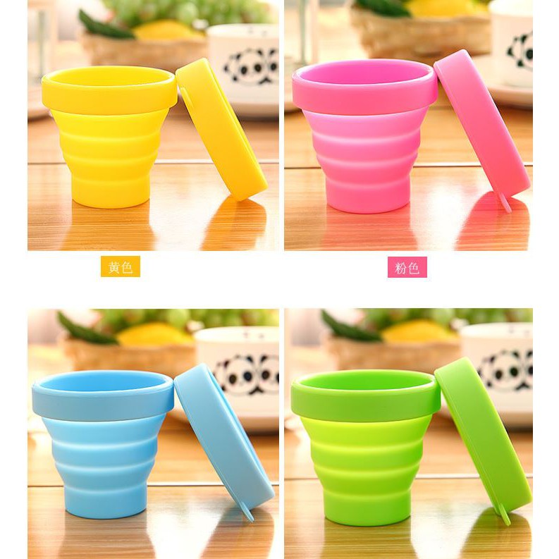 Gelas Lipat Silicone Portable Cangkir Travel Silicone Folding Cup