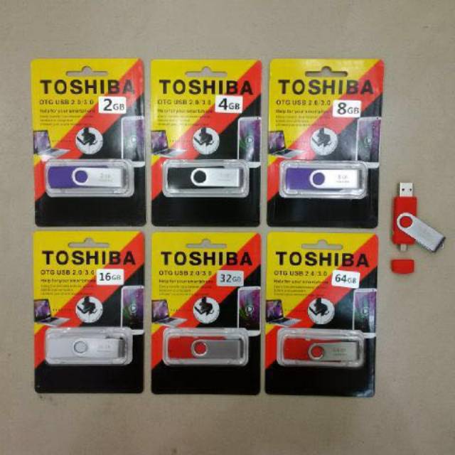 Flashdisk Toshiba Usb Plus Otg 64 GB Kwalitas Ori OEM