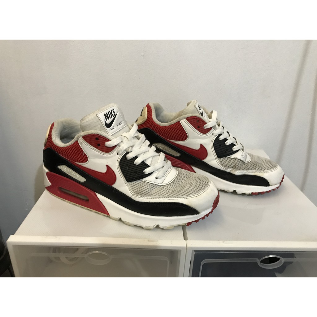 nike air max 90 essential white red