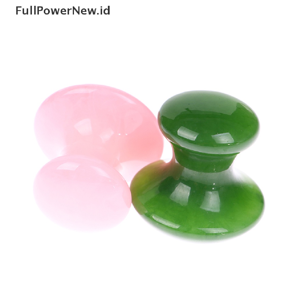 [Full] Mushroom Shape Jape Stone Gua Sha Massager Eye Face Jade Body Massage Tool .