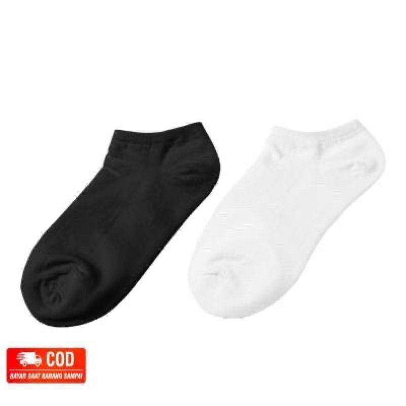 Kaos Kaki Semata Kaki Hitam Putih//Kaos Kaki Pendek Pria Wanita