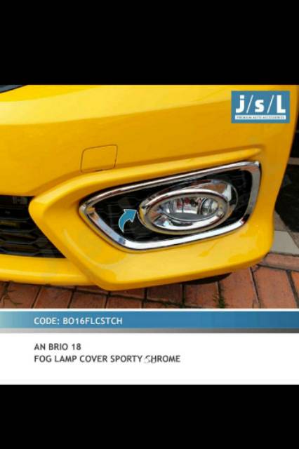 Cover foglamp all new Brio 2018-2019 sporty chrome jsl