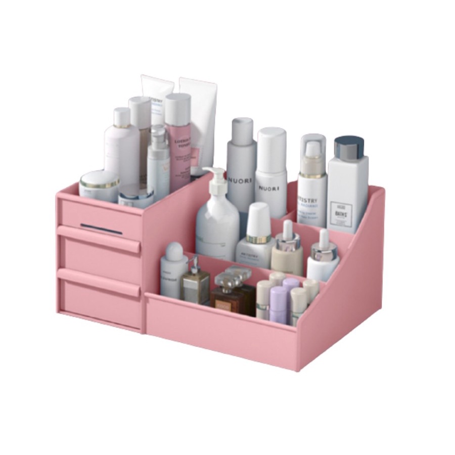 Rak Kosmetik 3 Susun Rak Kosmetik Multifungsi Wadah Kosmetik Serbaguna Rak Kosmetik 2 Laci Make Up Storage Box 3 Laci