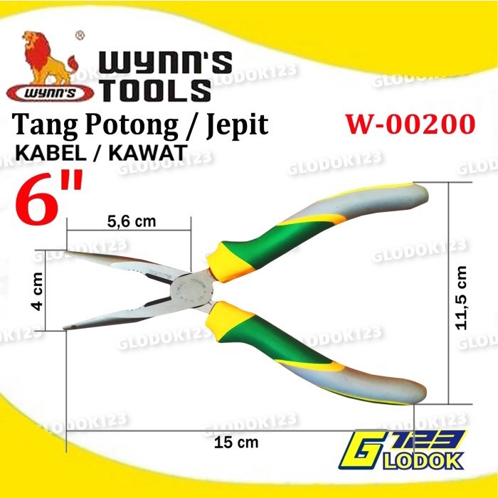 Tang Lancip 6 inch WYNNS W00200 Tang Potong Jepit