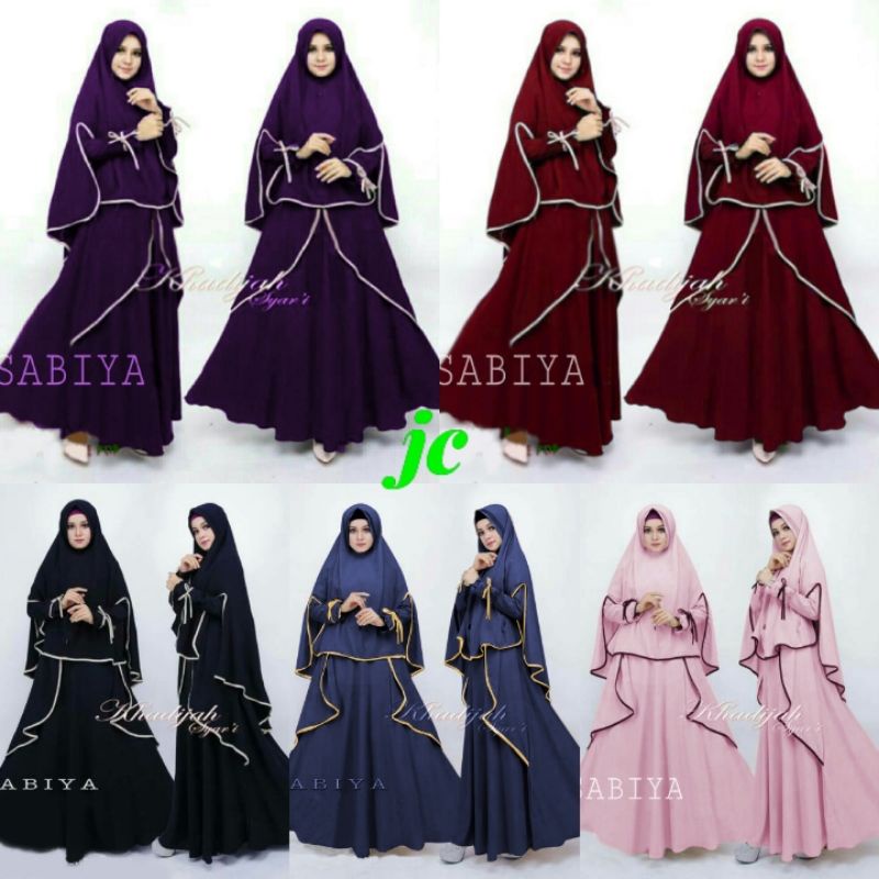 JCK - Sabiya Syari Juwet / Gamis Syari Muslimah / Syari Wanita Terbaru Kekinian