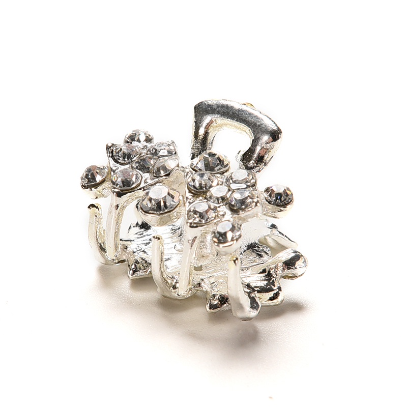 {LUCKID}Style New Crystal Flower Mini Hair Claw Clamp Hair Clip Hair Pin
